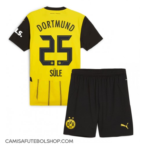 Camisa de time de futebol Borussia Dortmund Niklas Sule #25 Replicas 1º Equipamento Infantil 2024-25 Manga Curta (+ Calças curtas)